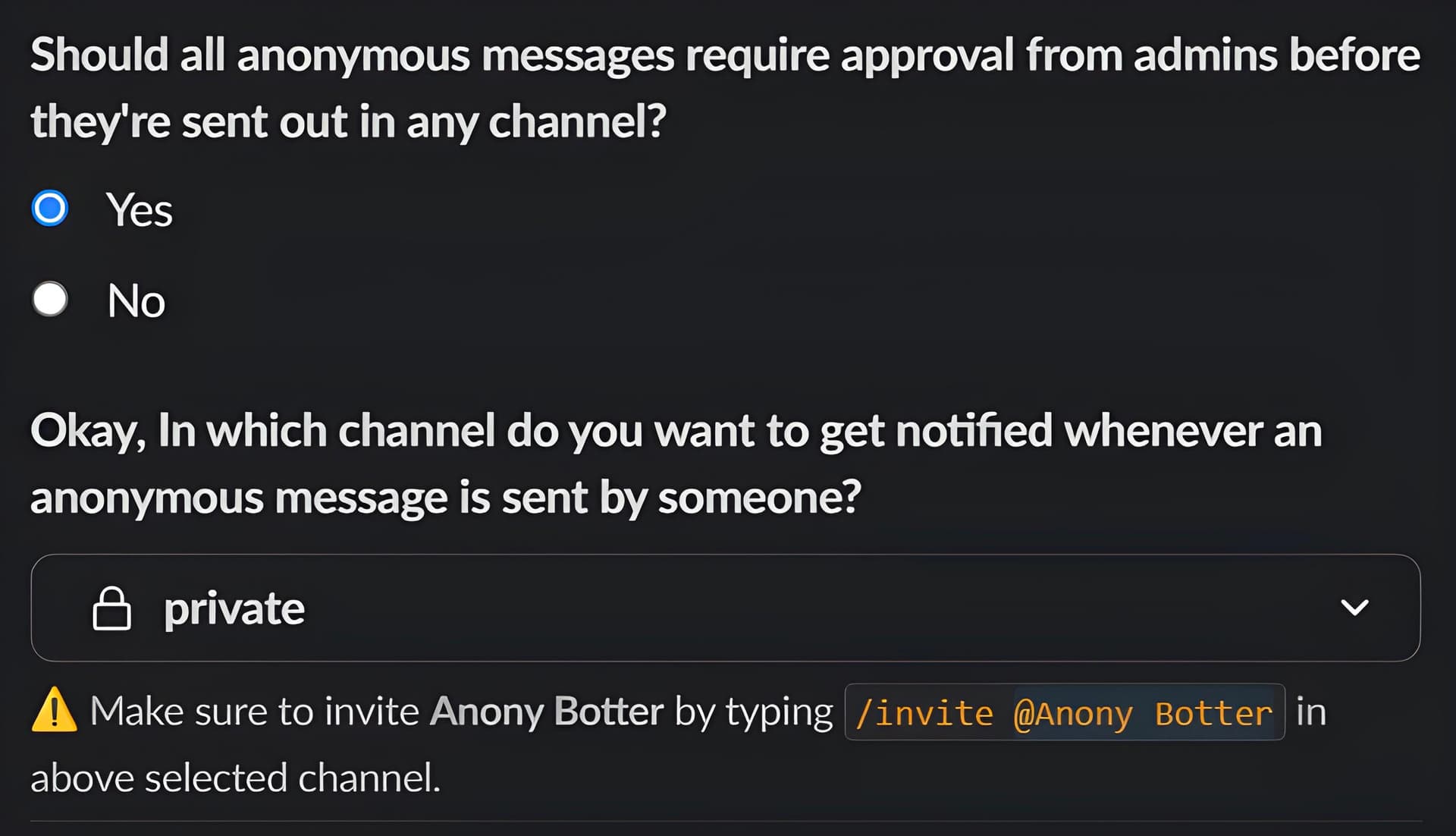 Approval and decline workflow for anonymous posts