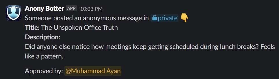 Third screenshot for How to require approval before messages are sent out in channels?